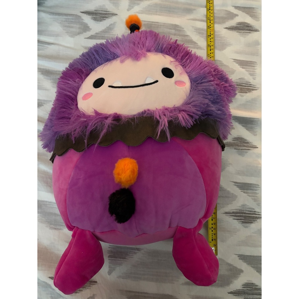 Squishmallows Woxie the Bigfoot Jester Halloween Plush 16 Inch Magenta NWT
